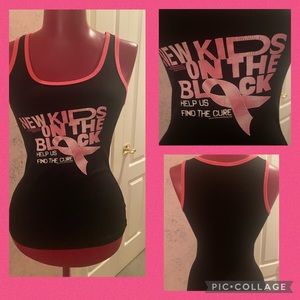 RARE LIMITED EDITION New Kids on the Block Find the Cure ribbed tank M